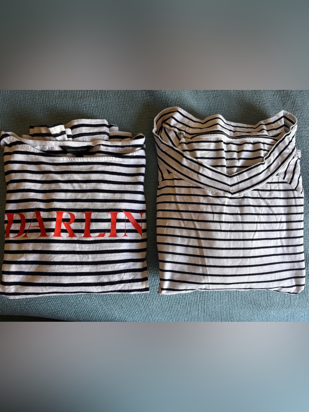 2 pairs of striped long tees women